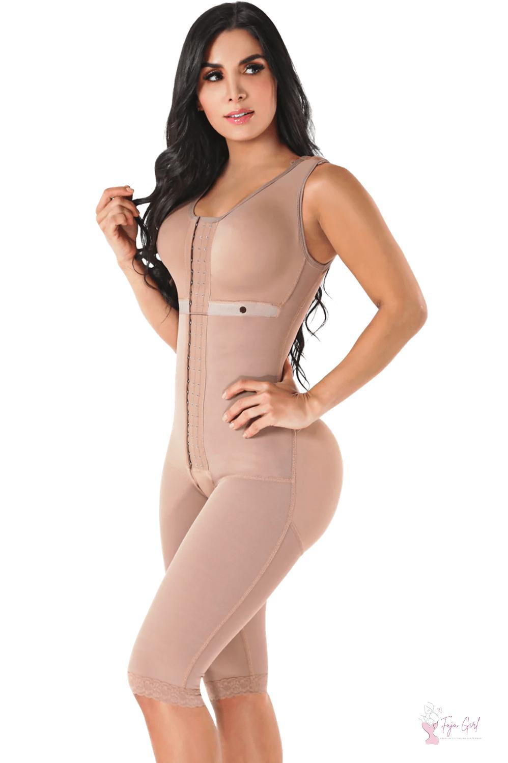 Knee Length Body Shaper with Bra